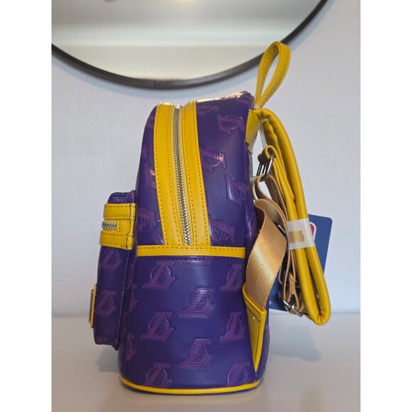 Loungefly NBA Los Angeles Lakers Logo Mini Backpack | NWT main image 8